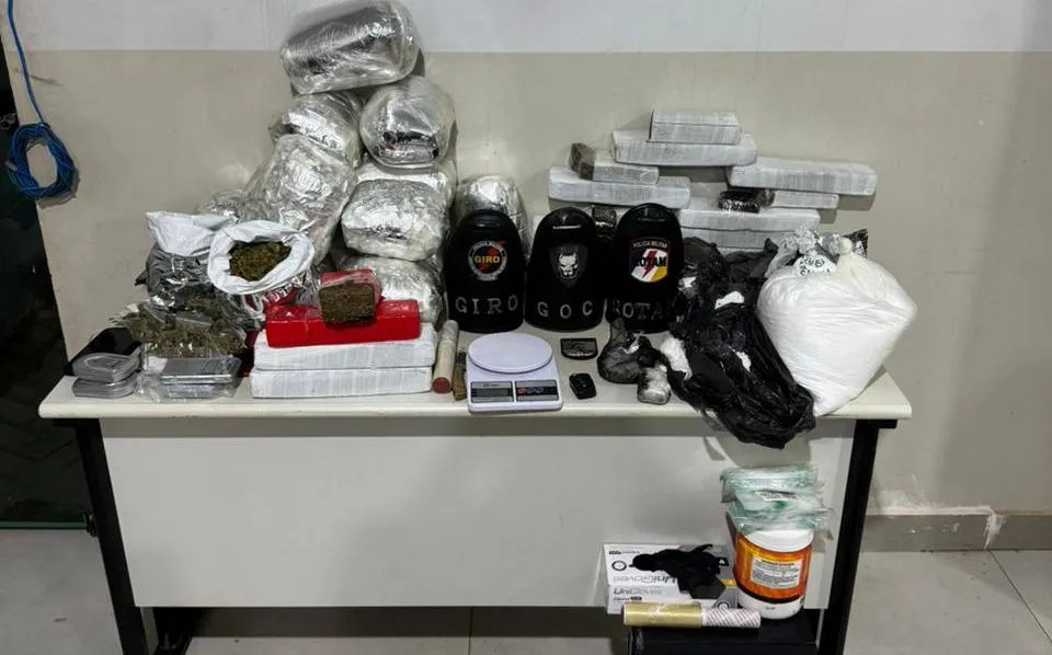 Ação rápida do GIRO e ROTAM prende suspeito de tráfico e apreende mais de 25 kg de entorpecentes em Palmas