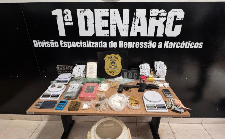 Operação Narke: Em Palmas, Polícia Civil apreende mais de 5kg de drogas e prende três pessoas por tráfico