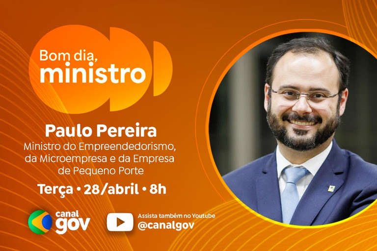 Fim da escala 6x1 e programas de apoio a pequenos negócios são destaques do "Bom Dia, Ministro" com Paulo Pereira nesta terça (28)