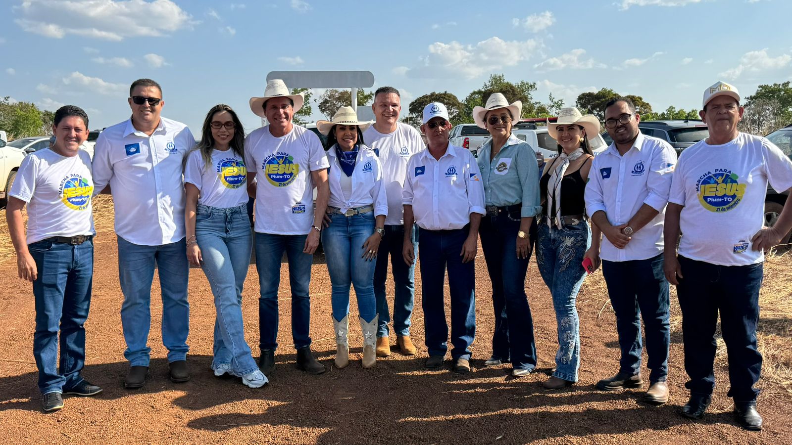 Marcha para Jesus mobiliza fiéis em Pium com presença da deputada Janad Valcari